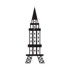 vector illustration of a tower