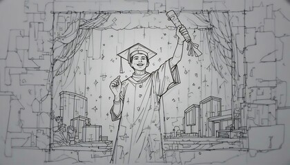 Celebrating Graduation Achieving Success with Diploma and Joy