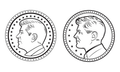 vector illustration of a coin