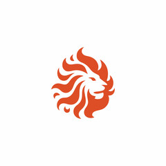 Lion fire logo