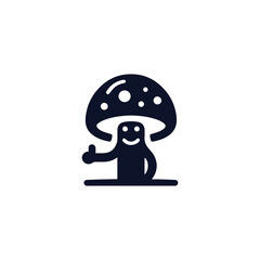 Obraz premium Mushroom man logo