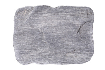 Gray grey flat stone in PNG isolated on transparent background