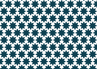 Seamless vector pattern featuring geometric floral shapes and symmetry, Decorative repeating background ideal for textile or home decor
