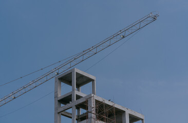 Fototapeta premium Office tower under construction.