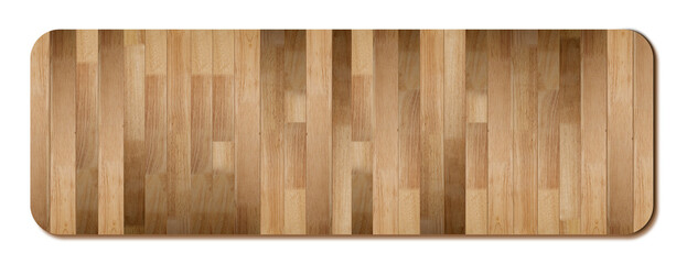 Natural Wood Panel PNG with Rounded Corners