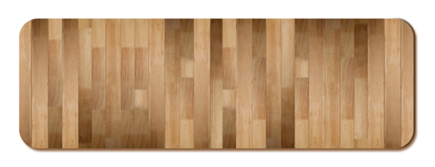 Natural Wood Panel PNG with Rounded Corners