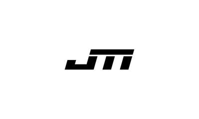JM initial letters, monogram logo