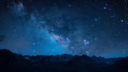 starry night sky with clouds