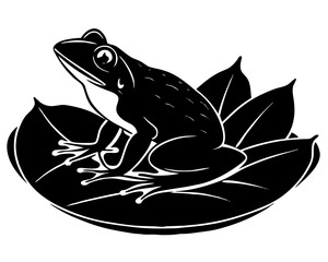 frog sitting on a leaf