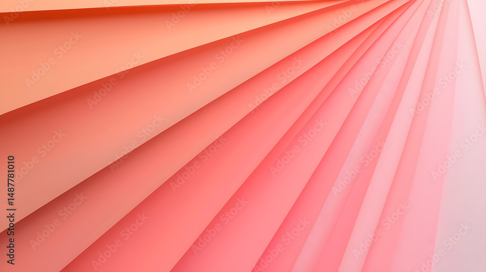 Poster creating a soft coral gradient digital art abstract design vibrant environment close-up view radial 