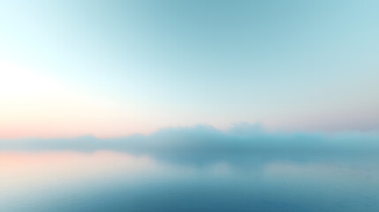 Obraz premium Soft atmospheric transition over misty sky tranquil landscape photography serene environment aerial view halfstock concept