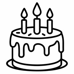 birthday cake with candles