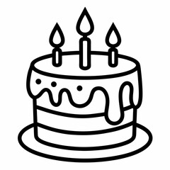 birthday cake with candles