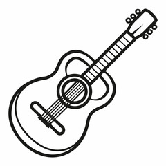acoustic guitar vector illustration