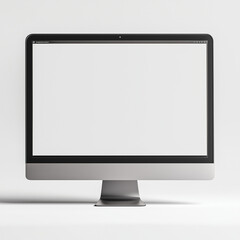 computer monitor isolated on white