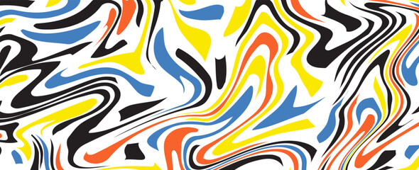 Colorful geometric poster. Checkered with colored geometric shapes. Modern abstract promotional flyer background vector illustration. Geometric poster template, neo brochure pattern. vector