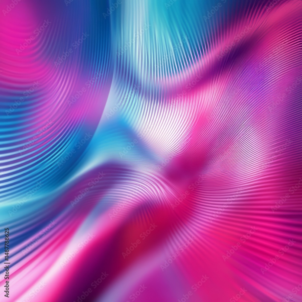 Poster colorful abstract waves create an engaging visual experience in a digitally rendered background full