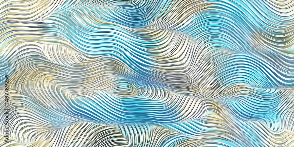 Poster Dynamic waves of color create an abstract background with flowing patterns and a sense of depth and motion