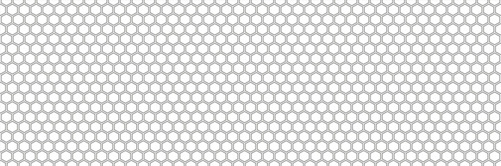 Honeycomb pattern with hexagon mesh. Texture bee comb grid. Flat vector illustration isolated on white background.