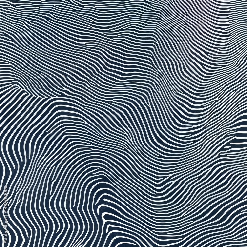 Aufkleber Fluid abstract pattern with flowing lines and waves creating a dynamic visual experience