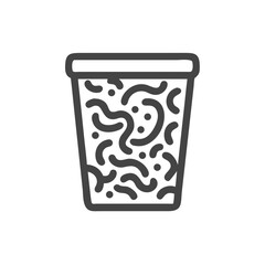Lidded Garbage Bin – Simple Trash & Recycle Icon Design

