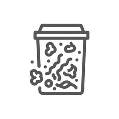 Lidded Garbage Bin – Simple Trash & Recycle Icon Design

