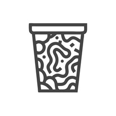 Lidded Garbage Bin – Simple Trash & Recycle Icon Design

