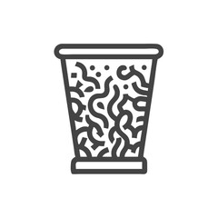 Lidded Garbage Bin – Simple Trash & Recycle Icon Design

