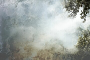 Misty Forest Canopy: A Serene Abstract Landscape
