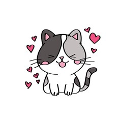 Cute character design of the Calico Cat