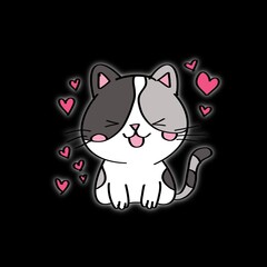 Cute character design of the Calico Cat