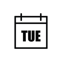 tuesday icon with white background