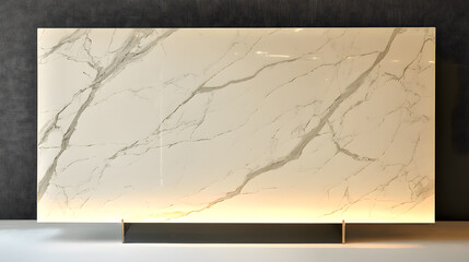 Elegant marble surface showcasing polished stone texture in luxury setting with soft lighting