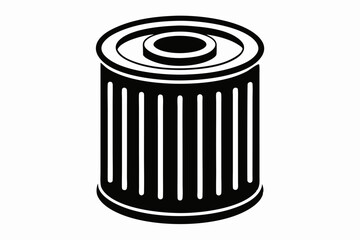 oil filter silhouette line art vector illustration with a white background