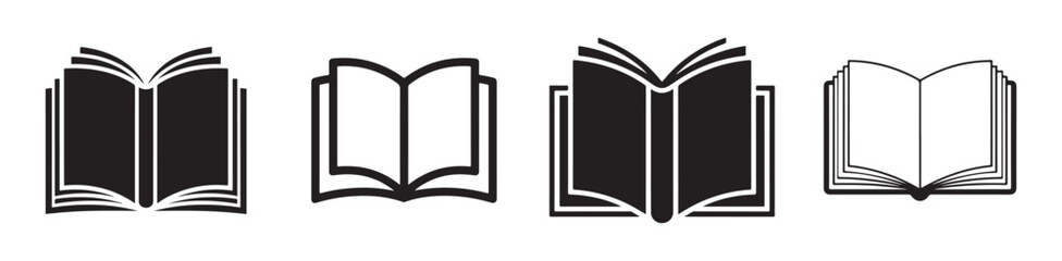 Magazine Icons. Book icon vector. Open book icon set. Vector illustration eps 10