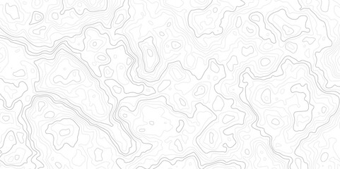 Abstract topographic contour map on white background concept. Topo map with elevation. Contour map. Geographic World Topography map grid abstract.