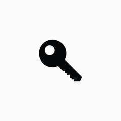 Key icon, security sign design. Protection. Lock vector template