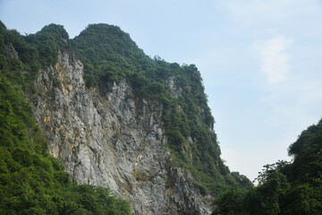 Landscape in Central Vietnam during Southeast Asian haze