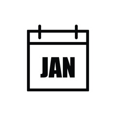 january icon with white background