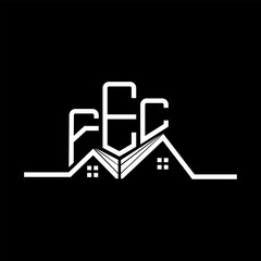FEC Real State logo design, FEC simple and modern logo. FEC luxurious alphabet design