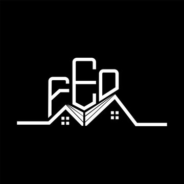 FEO Real State logo design, FEO simple and modern logo. FEO luxurious alphabet design