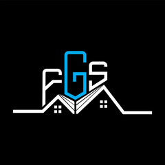 FGS Real State logo design, FGS simple and modern logo. FGS luxurious alphabet design