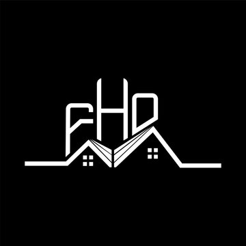 FHO Real State logo design, FHO simple and modern logo. FHO luxurious alphabet design