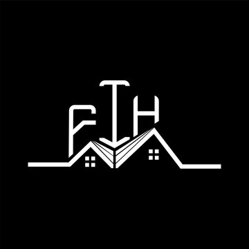 FIH Real State logo design, FIH simple and modern logo. FIH luxurious alphabet design