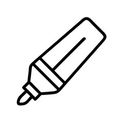 Fototapeta premium Highlighter marker in simple outline style for office use
