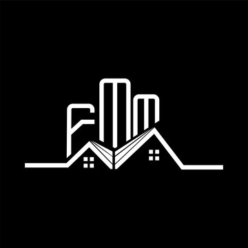 FMM Real State logo design, FMM simple and modern logo. FMM luxurious alphabet design