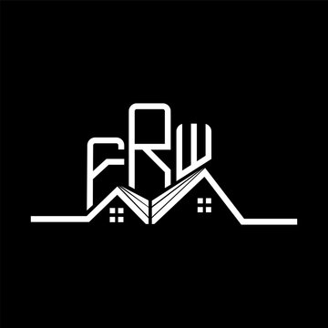 FRW Real State logo design, FRW simple and modern logo. FRW luxurious alphabet design
