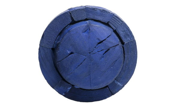 blue wooden circle isolated - Powered by Adobe