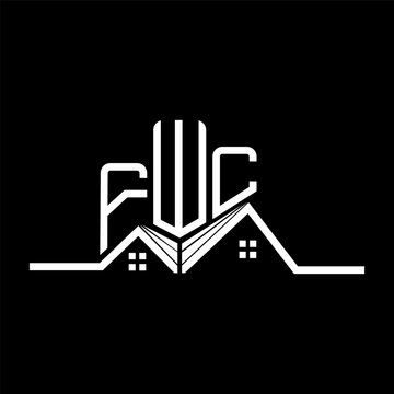 FWC Real State logo design, FWC simple and modern logo. FWC luxurious alphabet design