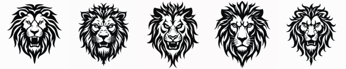 illustration vector graphic of tribal art lion tattoo